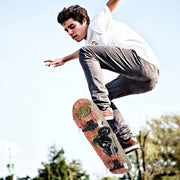 Skateboard Completo 81 x 8 Pollici - Deck a 7 Strati in Legno di Abete Canadese con Doppio Kick - Adatto a Bambini Ragazzi Adolescenti Adulti Principianti