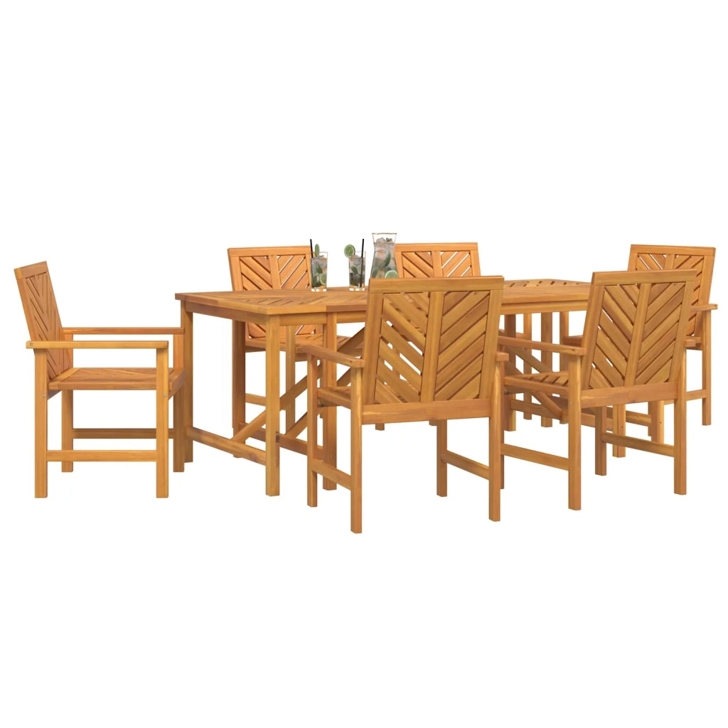 Set da Pranzo per Giardino 7 pcs Marrone 3154116