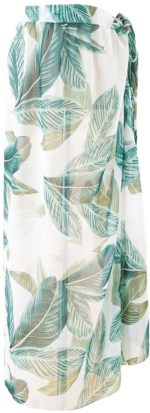 Pareo leggero con cinturino a nodo - 96 x 100 cm - Abito da spiaggia estivo - Ideale per spiaggia/piscina - Comodo e respirabile