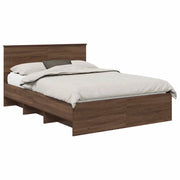 Letto matrimoniale | Letto per adulti | Struttura del letto con testiera Rovere Marrone 140 x 200 cm