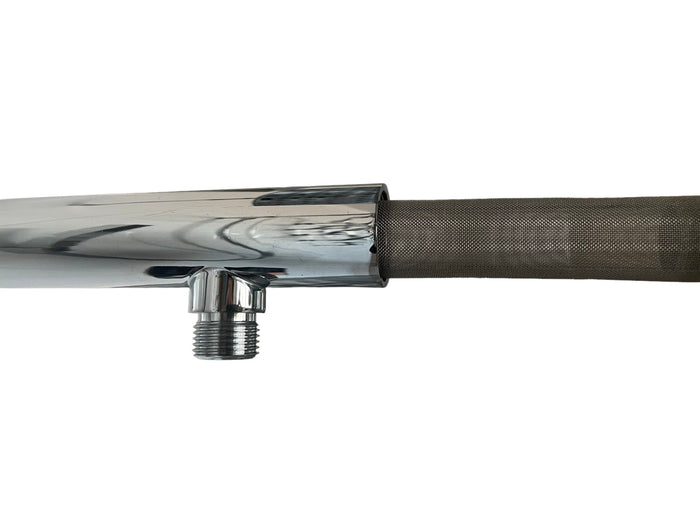 Braccio di sostegno doccia con filtro anti impurità da 40 cm, in ottone pesante