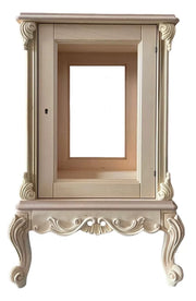 Vetrina 1 anta classica barocco legno grezzo 59x59x91 - Mobili 2G