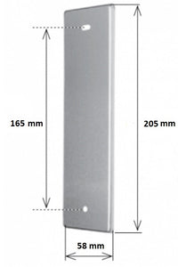 PLACCA 165MM IN ALLUMINIO LUCIDO COPRI AVVOLGITORE MOTORE TAPPARELLA