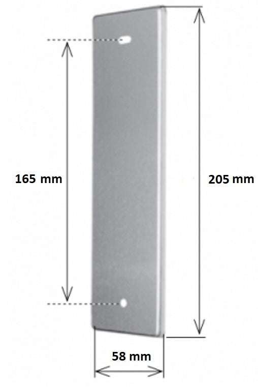PLACCA 165MM IN ALLUMINIO LUCIDO COPRI AVVOLGITORE MOTORE TAPPARELLA