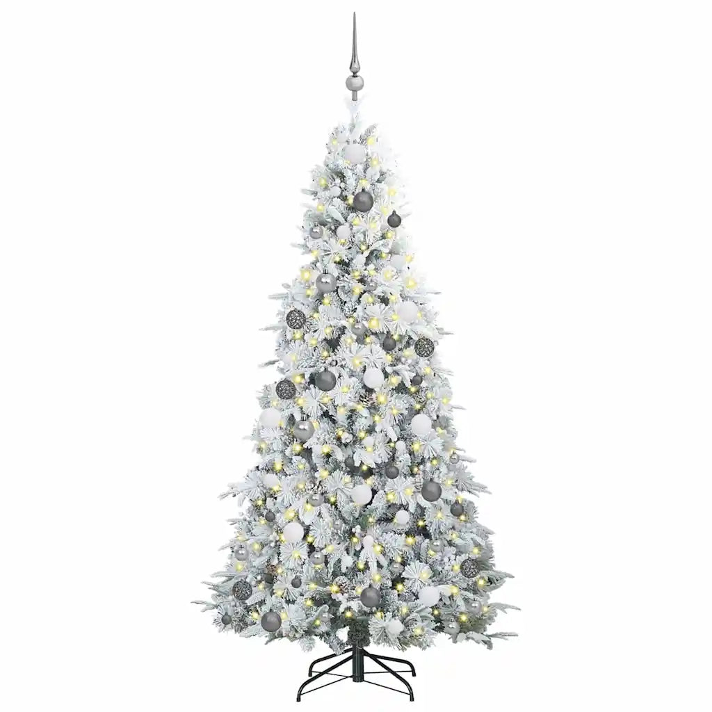 Albero di Natale Artificiale con Rami Pieghevoli Bianco 210 cm 3397496