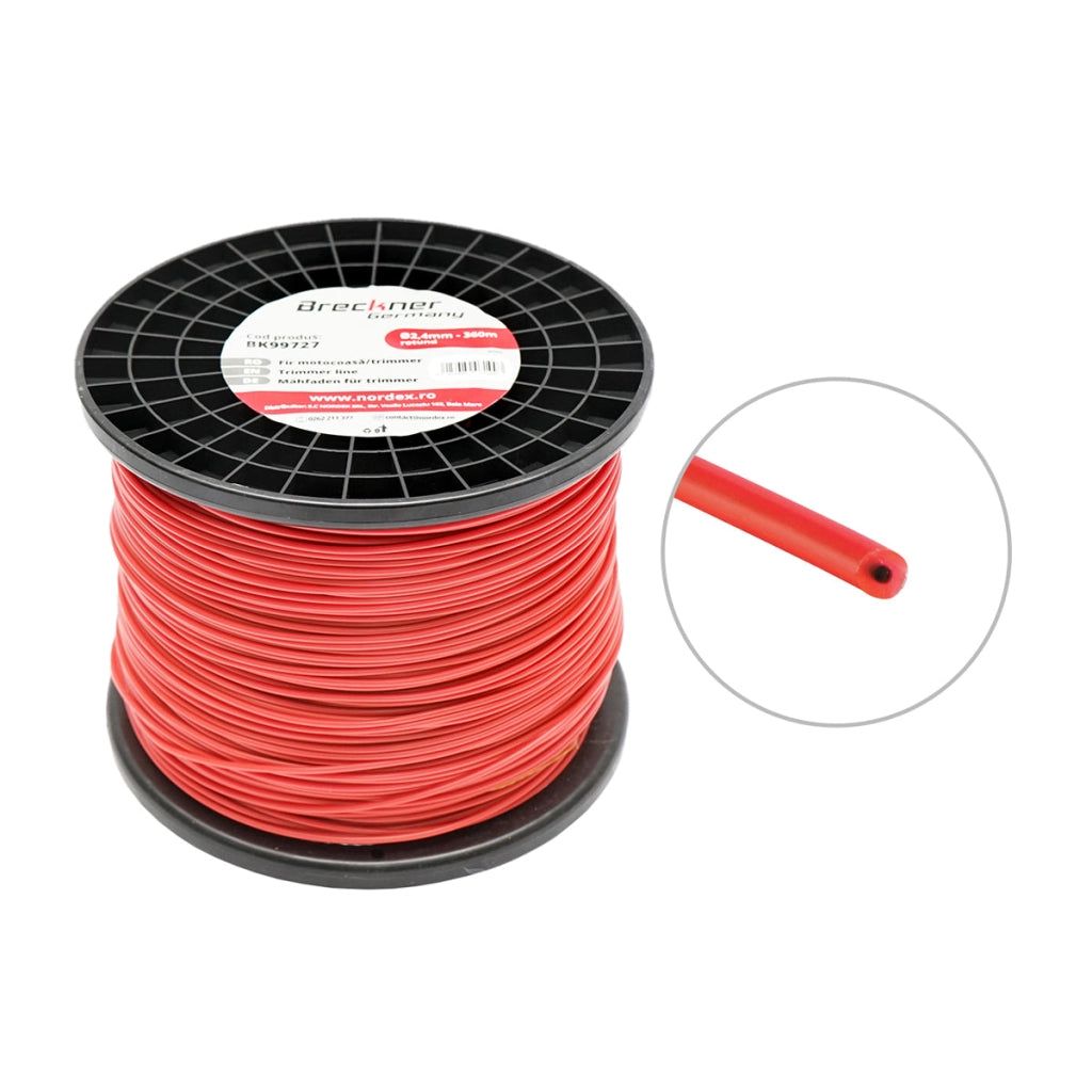 Filo per decespugliatore tondo, 2,4 mm x 360 m Breckner Germany