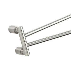 Porta salviette a snodo in acciaio spazzolato - serie strike