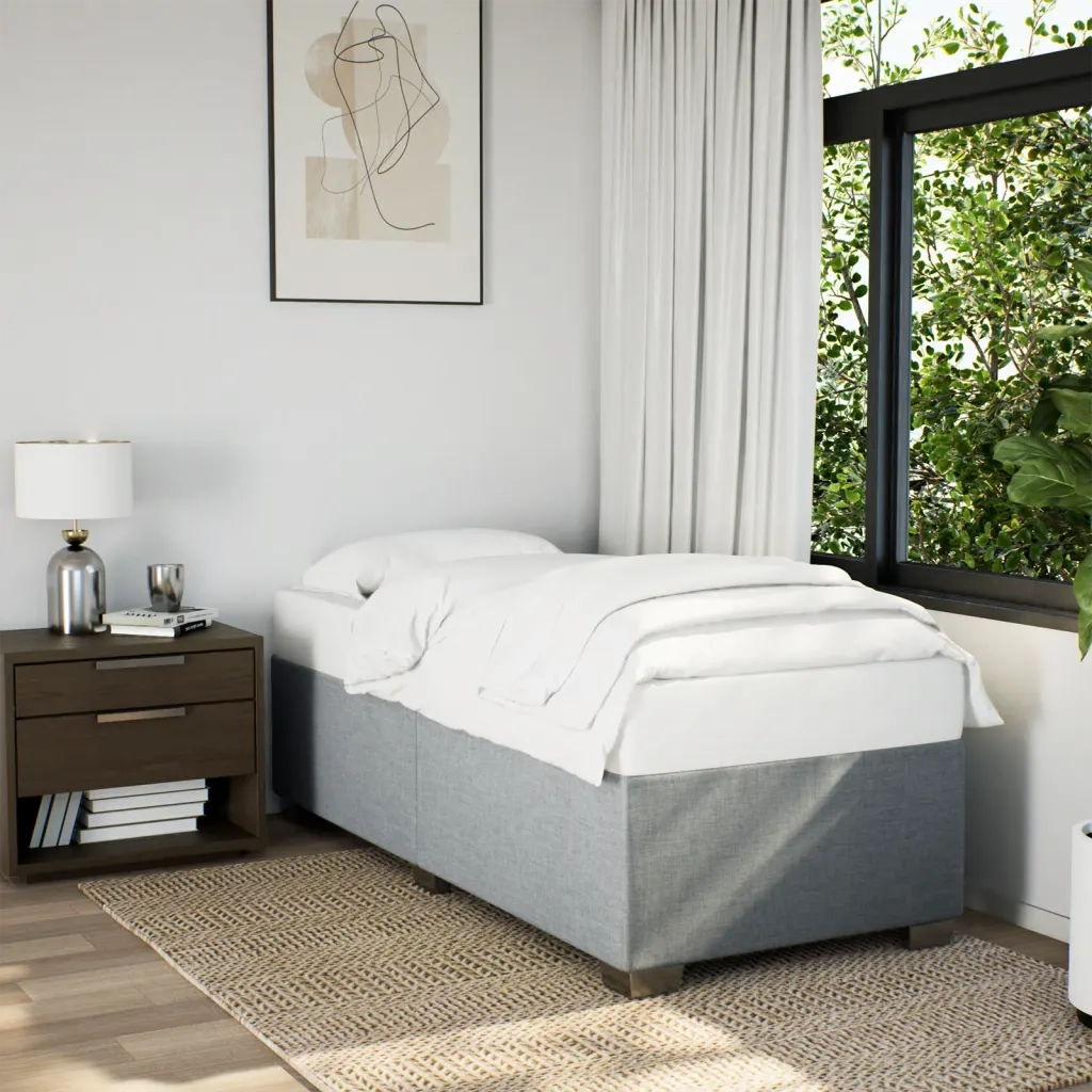 Giroletto senza Materasso Grigio Chiaro 100x200 cm Tessuto