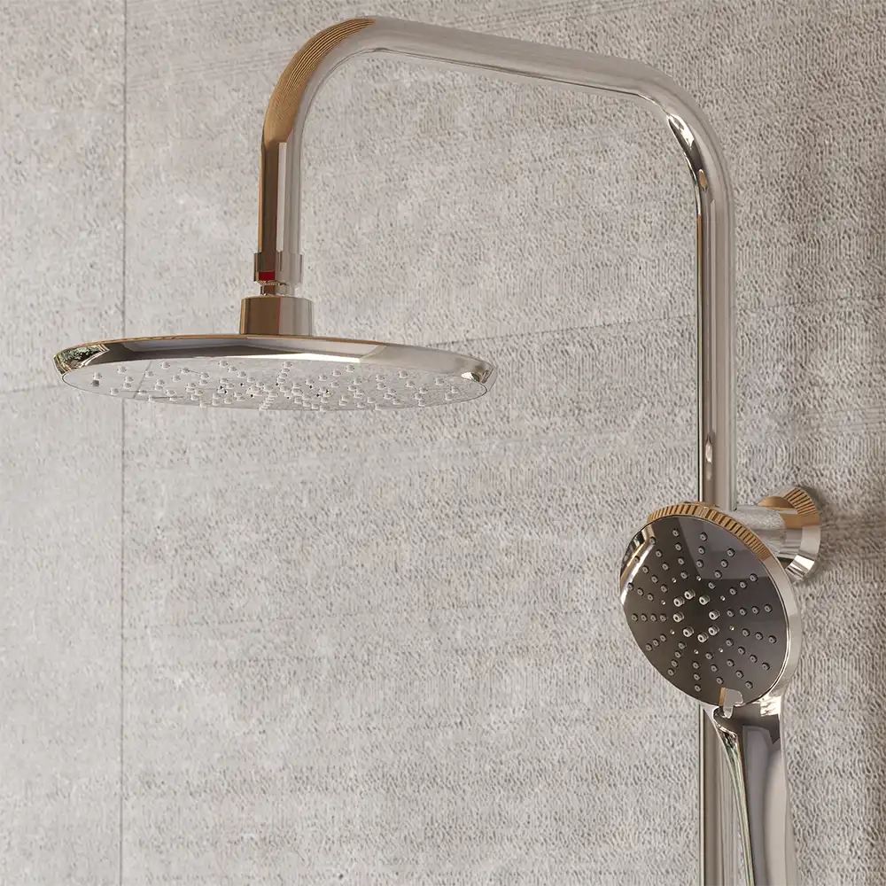 Colonna doccia in acciaio inox soffione 23 cm | Ticino