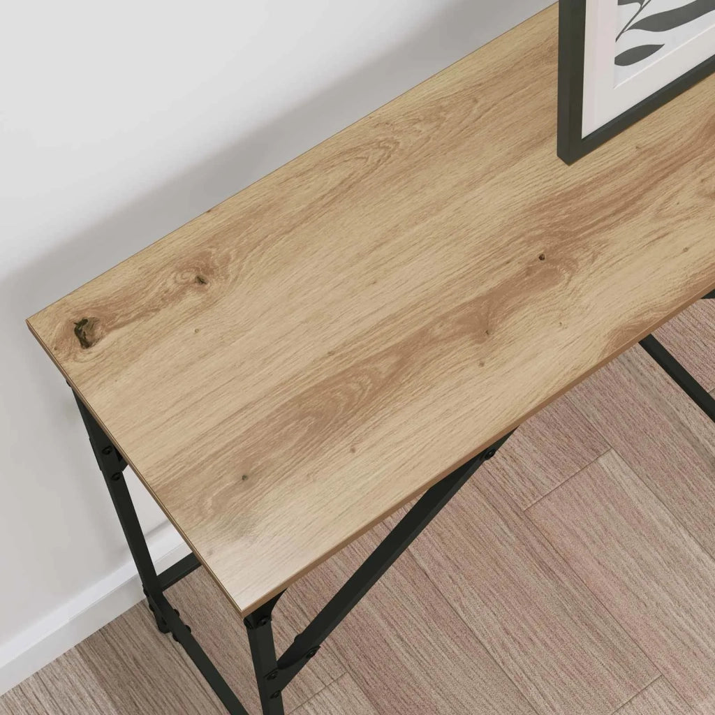 Tavolo consolle rovere artigianale 140 x 29 x 75 cm