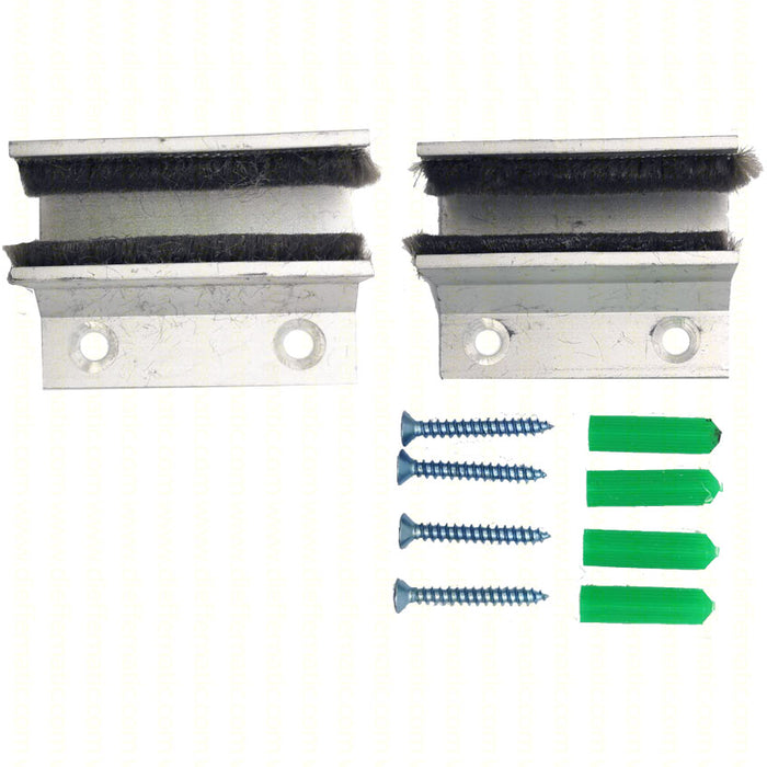 2 PEZZI DI GUIDA A TERRA PER PORTA CRISTALLO VETRO SPESSORE MAX 15MM 1.5CM DG03