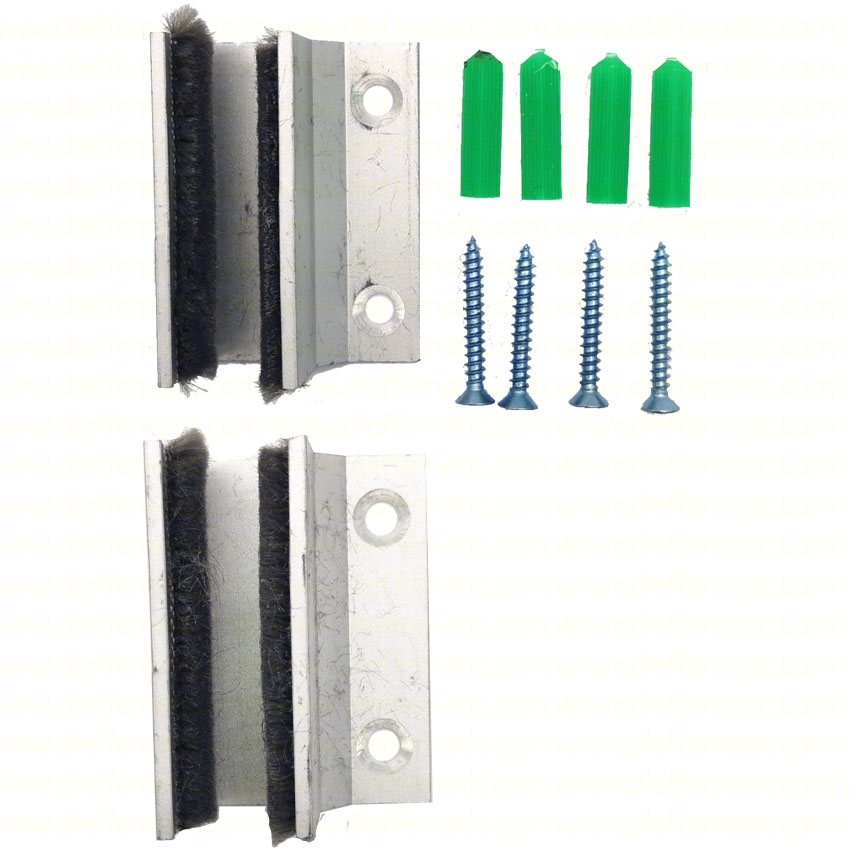 2 PEZZI DI GUIDA A TERRA PER PORTA CRISTALLO VETRO SPESSORE MAX 15MM 1.5CM DG03