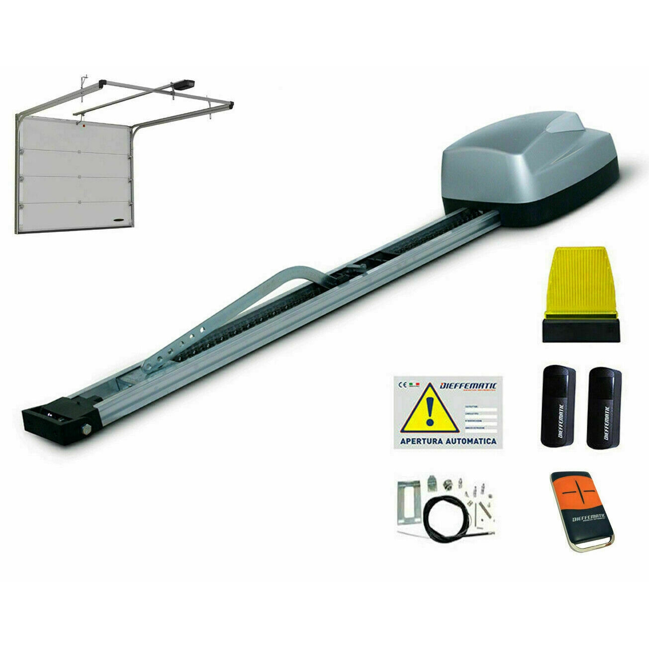 KIT AUTOMAZIONE UNIKO PORTA BASCULANTE SEZIONALE MOLLA COMPATIBILE CON MARANTEC