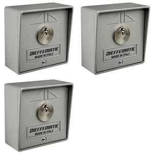 NUMERO 3 SELETTORI A CHIAVE UNICA UGUALE AUTOMAZIONE CANCELLO SERRANDA GARAGE