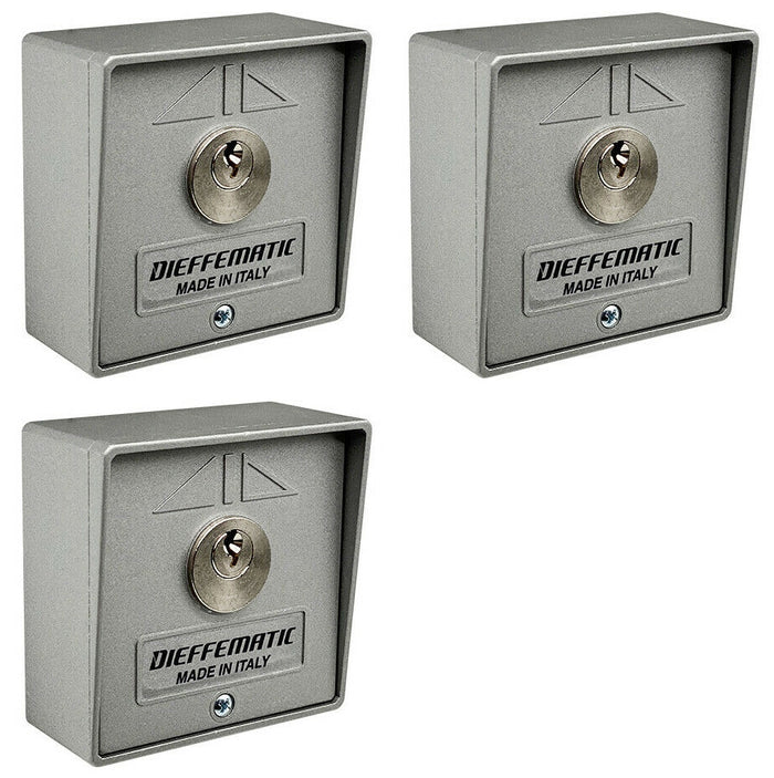 NUMERO 3 SELETTORI A CHIAVE UNICA UGUALE AUTOMAZIONE CANCELLO SERRANDA GARAGE