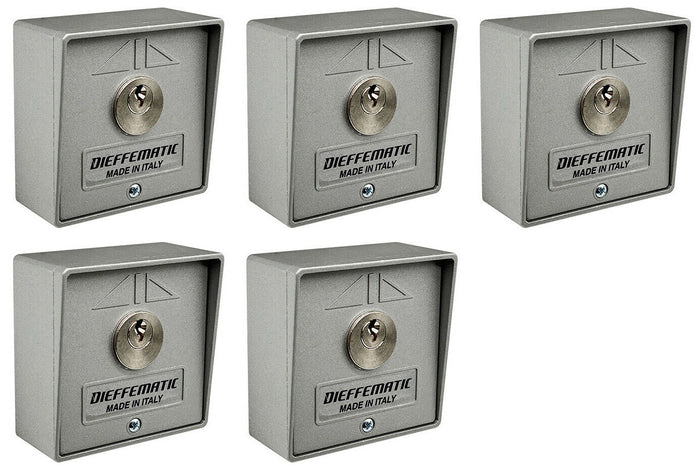 NUMERO 5 SELETTORI A CHIAVE UNICA UGUALE AUTOMAZIONE CANCELLO SERRANDA GARAGE