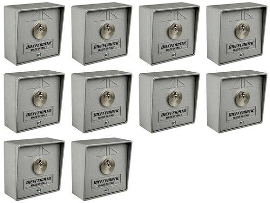 NUMERO 10 SELETTORI A CHIAVE UNICA UGUALE AUTOMAZIONE CANCELLO SERRANDA GARAGE