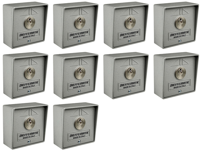 NUMERO 10 SELETTORI A CHIAVE UNICA UGUALE AUTOMAZIONE CANCELLO SERRANDA GARAGE