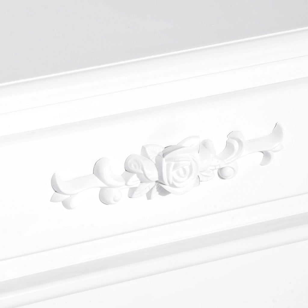 Comodino con Cassetto in Legno Bianco 40x35x60 cm