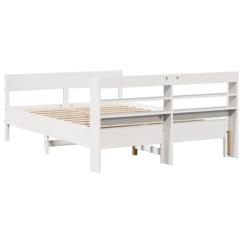 Letto senza Materasso Bianco 140x200 cm Legno Massello di Pino 3306928