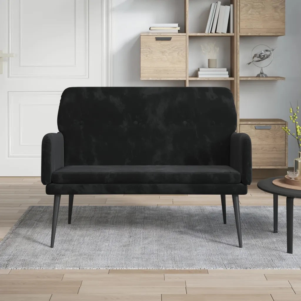 Panca Nera 108x79x79 cm in Velluto CFW3585685