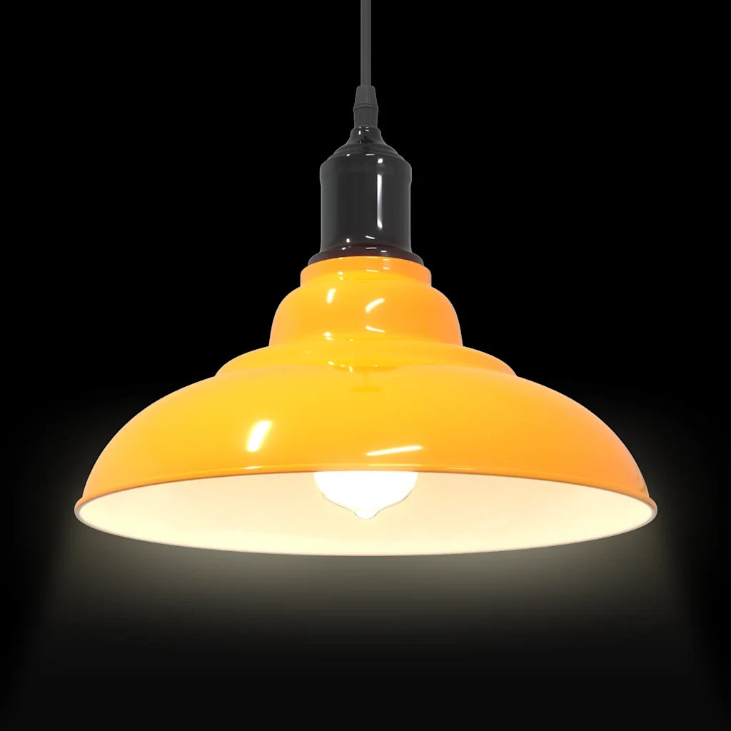 Lampada Sospensione Regolabile E27 Giallo Lucido ?31 cm Metallo CFW2282825