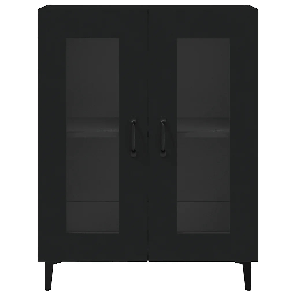 Credenza Nera 69,5x34x90 cm in Legno Multistrato 833048