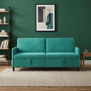 Divano con Storage Turchese 192 x 78 x 87 cm Poliestere 42036999