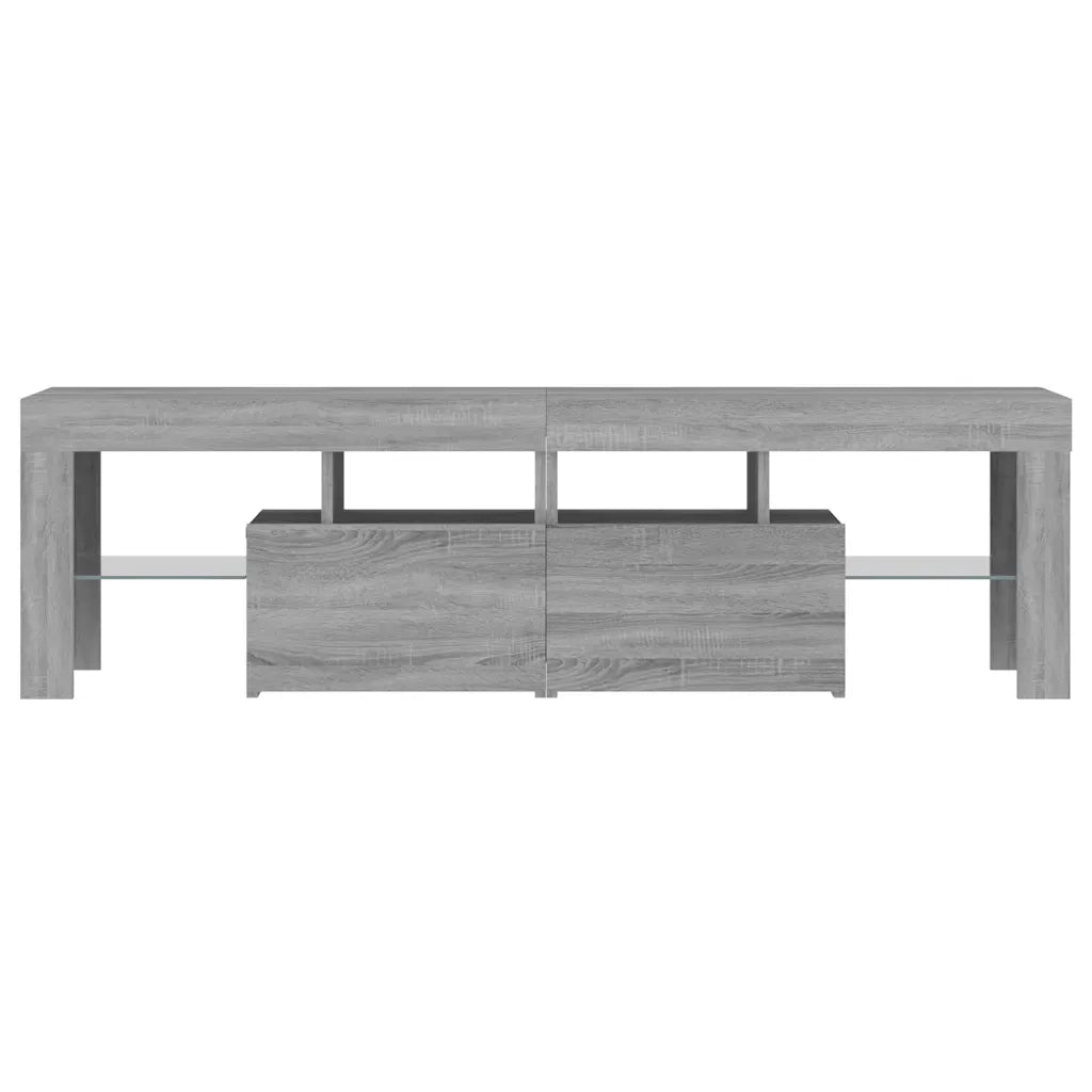 Mobile Porta TV con Luci LED grigio sonoma 140x36,5x40 cm 822642