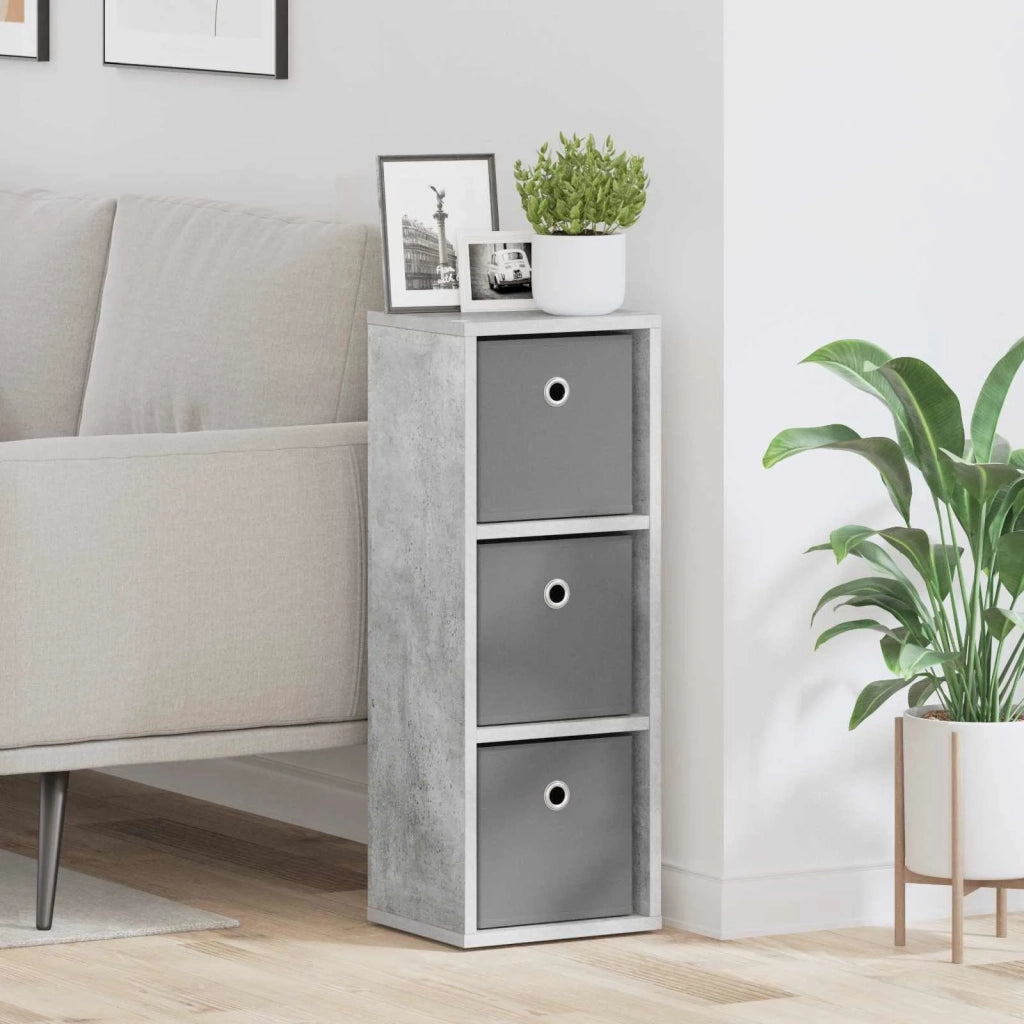 Credenza con cassetto Grigio cemento 25,5 x 22 x 69,5 cm 8000551
