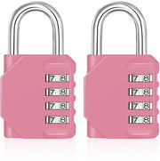 Slot a sicurezza per esterni, combinazione, 4 numeri, impermeabile, per porte e cancelli (2 pezzi, colore rosa)