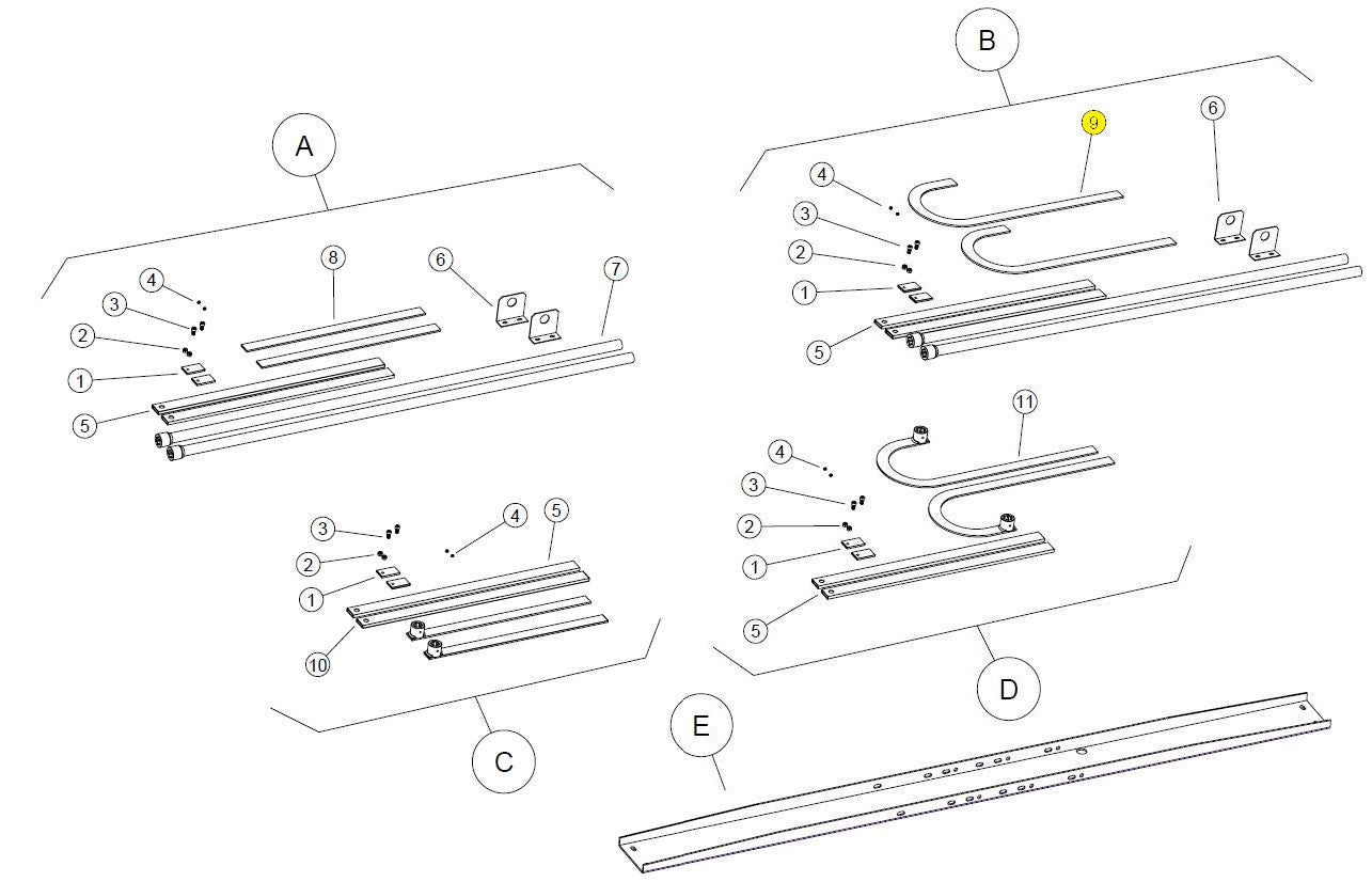 754B BRACCIO CURVO BASIC BAZER RICAMBIO