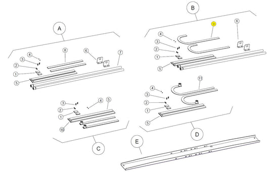 754B BRACCIO CURVO BASIC BAZER RICAMBIO