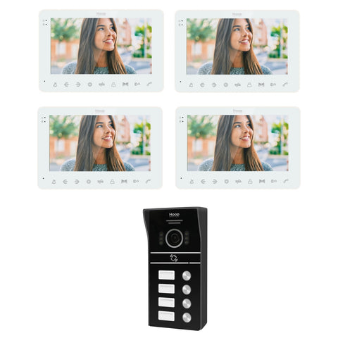 DPLUS KIT VIDEOCITOFONO 4 MONITOR INTERNI + UNITÀ ESTERNA KIT4_TAG7WIFIW