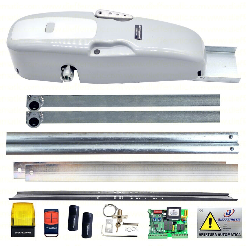 KIT ROCKET PORTA BASCULANTE A CONTRAPPESO CON ACCESSORI 230V NO SALDATURE