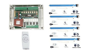 KIT 4 MOTORI TUBOLARI 50NM CON MANOVRA + CENTRALE E TLC PER TENDE DA SOLE 230V