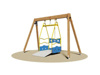 Altalena Grenoble 1030 Giochipark legno piattaforma carrozzine EN 1176 h 245cm