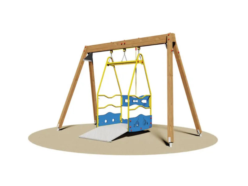 Altalena Grenoble 1030 Giochipark legno piattaforma carrozzine EN 1176 h 245cm