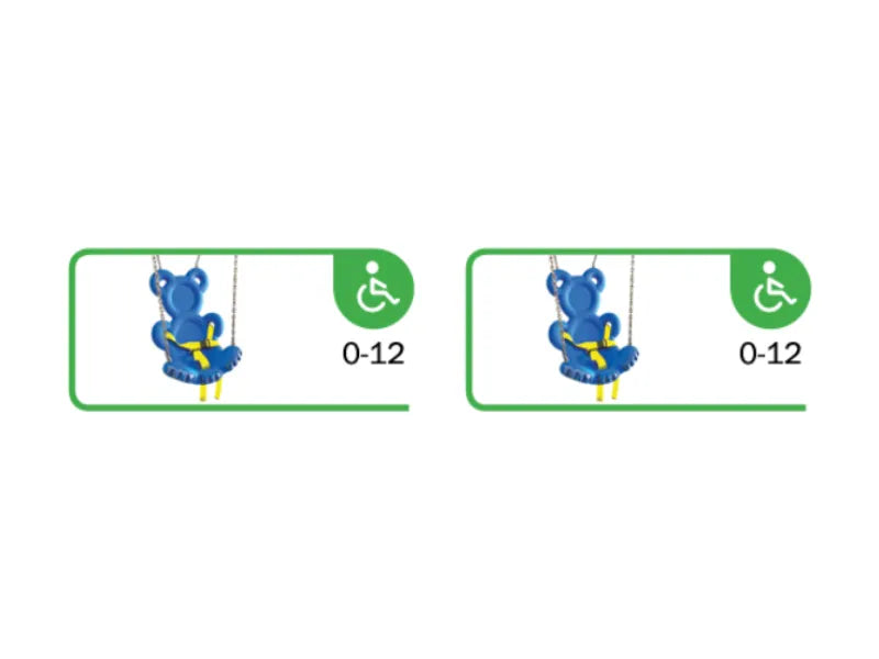 Altalena Giamaica 860 Giochipark 2 posti legno lamellare h 230cm EN 1176 - Orsetto