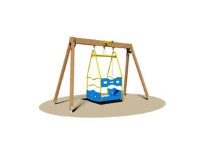 Altalena Grenoble 1030 Giochipark legno piattaforma carrozzine EN 1176 h 245cm