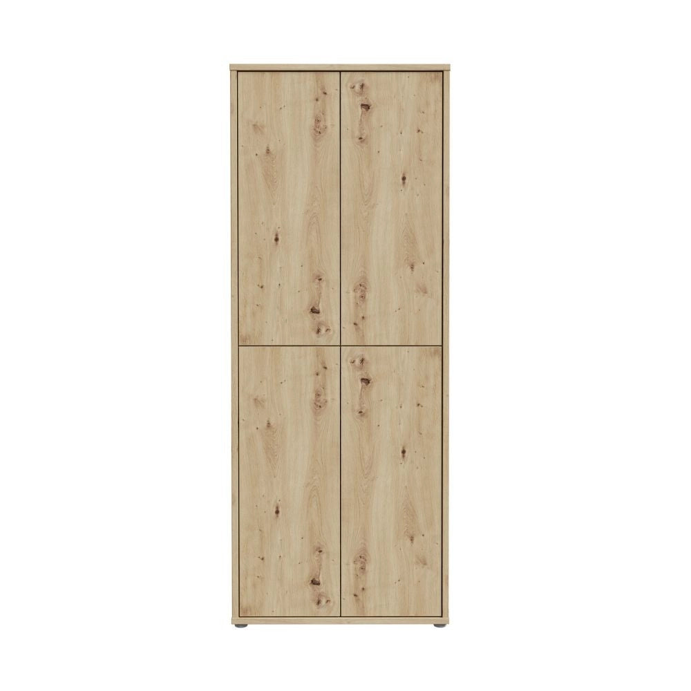 Mobile multiuso Medea 4 ante colore rovere 74.5x34.9xH191.9 cm.