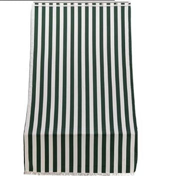 TENDA SOLE PER PORTA CON ANELLI RIGA VERDE L. 140 H. 250