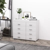 Mobile con Cassetti Cassettiera in Legno per Camera, Cucina, Bagno 90×35×73cm Bianca