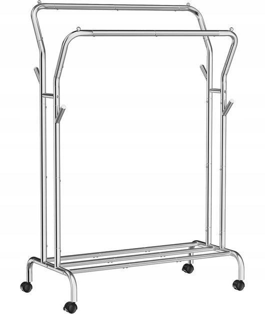Appendiabiti VALORA su ruote, doppio, argento HSR107E01