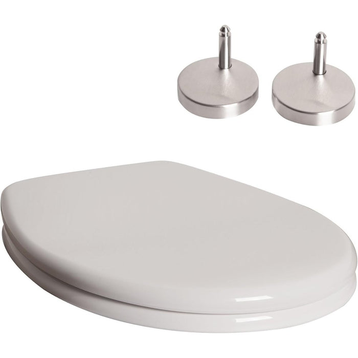 Jet-line - sedile wc in bianco con coperchio e chiusura ammortiz