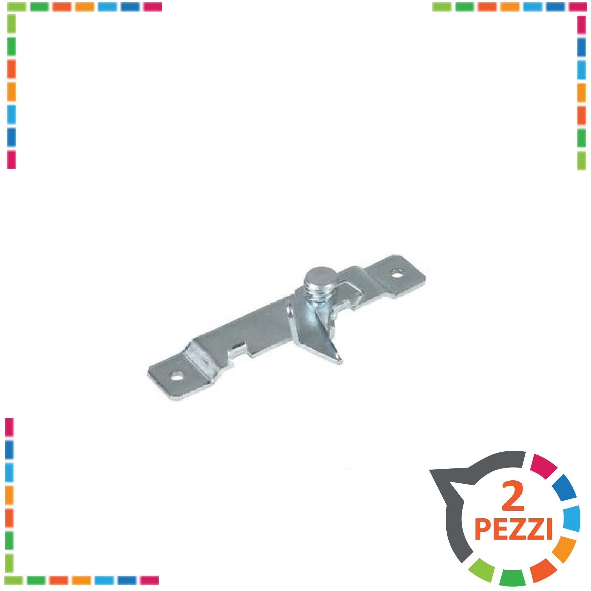 Blocca tapparella in acciaio zincato 2 pz coppia bloccatapparelle fermi con viti