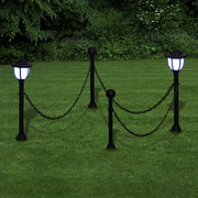 Set Recinzione a Catena con 2 Lampioncini a LED e 2 Paletticod mxl 121242