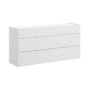 Cassettiera Avana, Settimanale per camera da letto, ComÃ² con 6 cassetti, 120x39h62 cm, Bianco