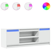Mobile TV | Armadietto TV | Mobile Porta TV con LED Bianco 139,5x34x50 cm in Truciolato