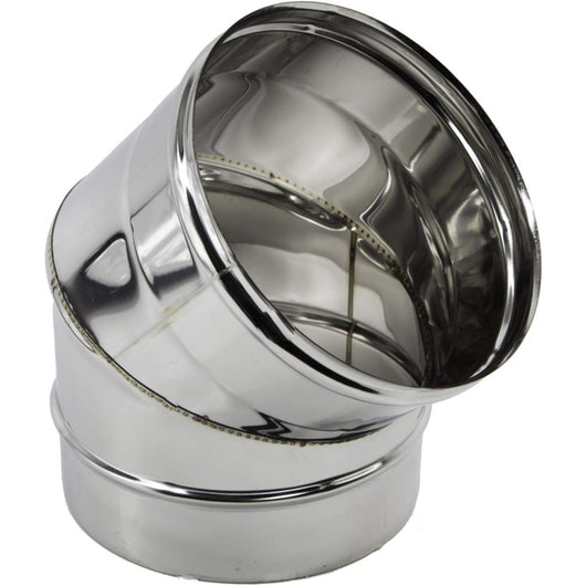 Curva curve 45  acciaio inox 304 diam. 80 mm per canna fumaria s